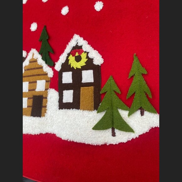 Crate and Barrel - Winter Solstice - Village - Felt Pillow Cover - Picture 2 of 7